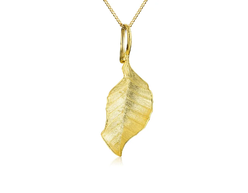 women’s casual chic necklace-Elegant Autumn Leaf Necklace