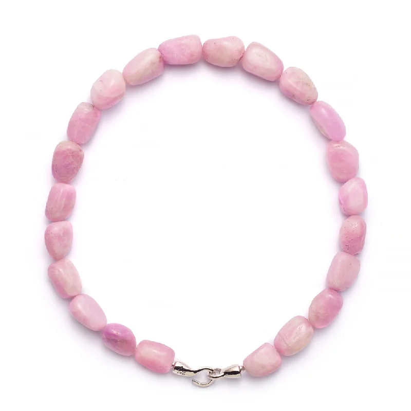 women’s ethnic necklace-Chunky Kunzite Necklace