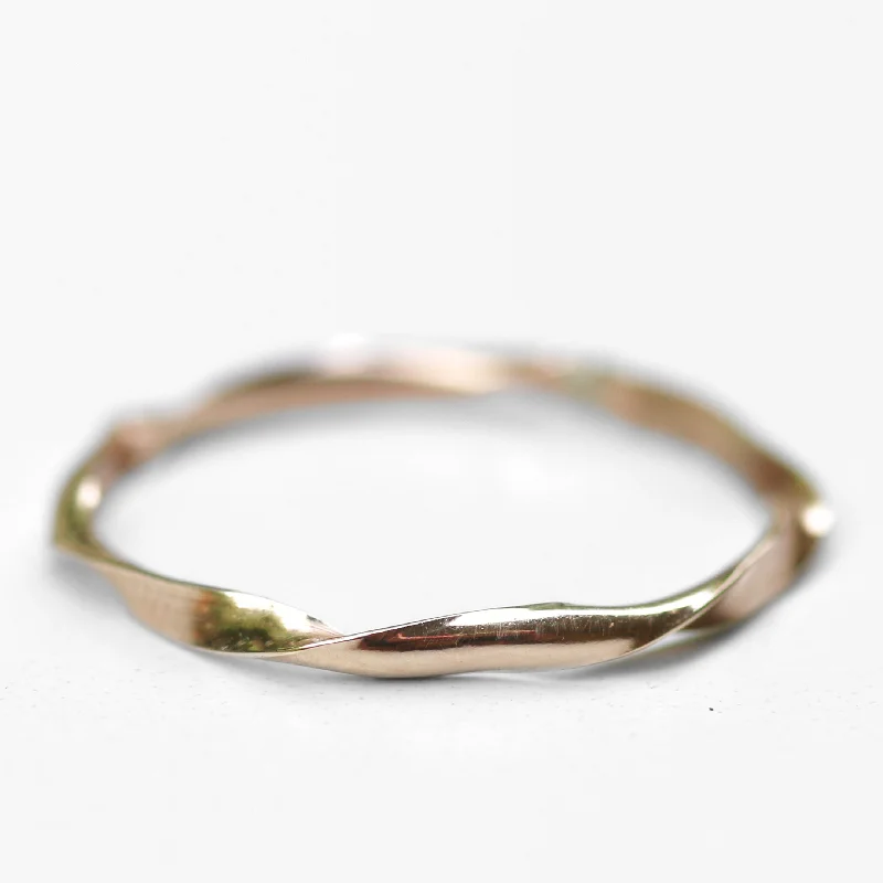 women’s adjustable gemstone ring-Gold Ribbon Ring by Christina Kober