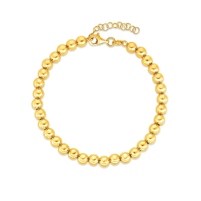 women’s crystal bracelet-14K Gold 5mm Bead Chain