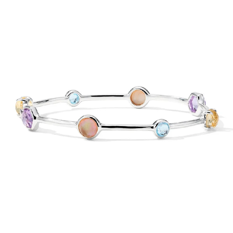 women’s pearl and gold bracelet-Rock Candy Sedona Mixed Stone Bangle