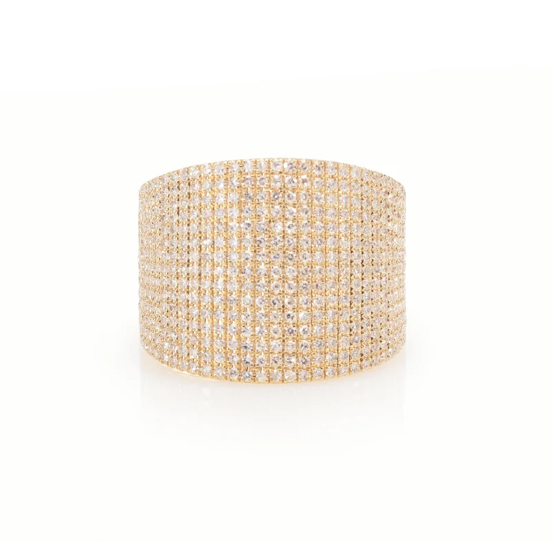 women’s men’s ring-Shira Pave Ring