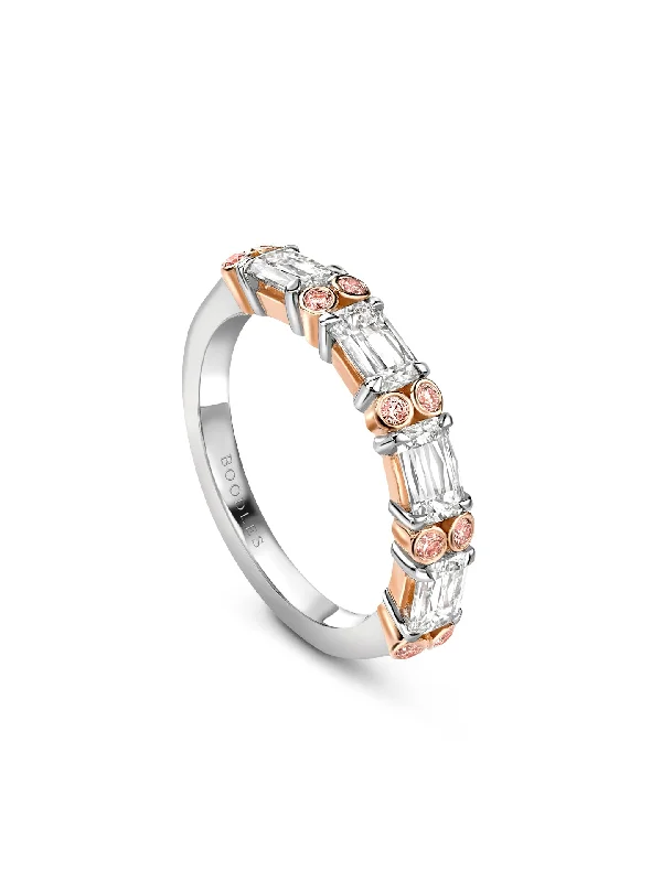 women’s classic ring-Ashoka and Pink Diamond Platinum Eternity Ring