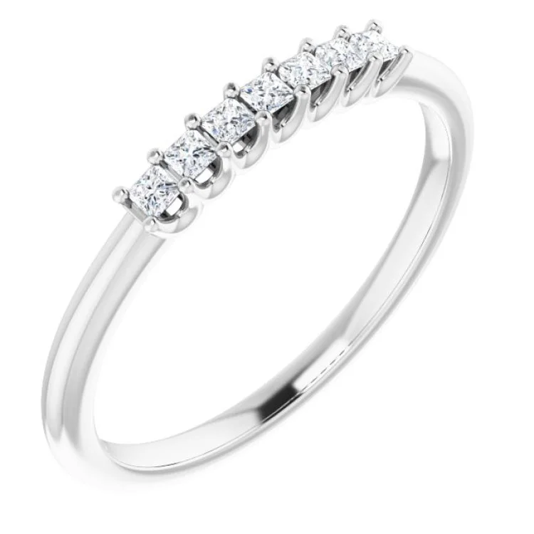 women’s special occasion ring-14K White 1/6 CTW Natural Diamond Anniversary Band