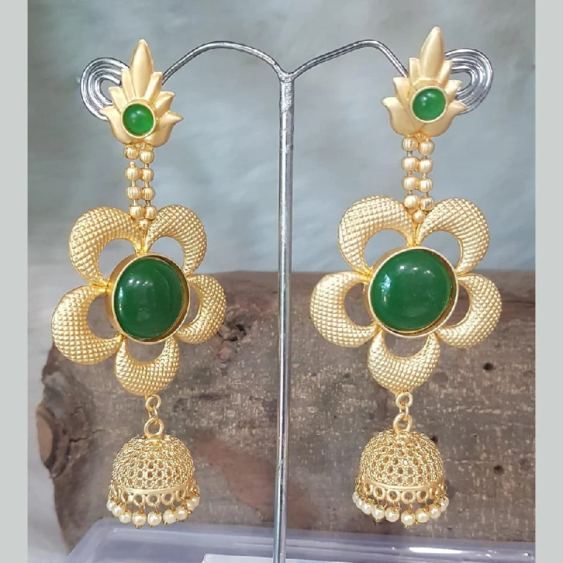 women’s sunburst earrings-Shreeji Gold Plated Jhumki Earrings