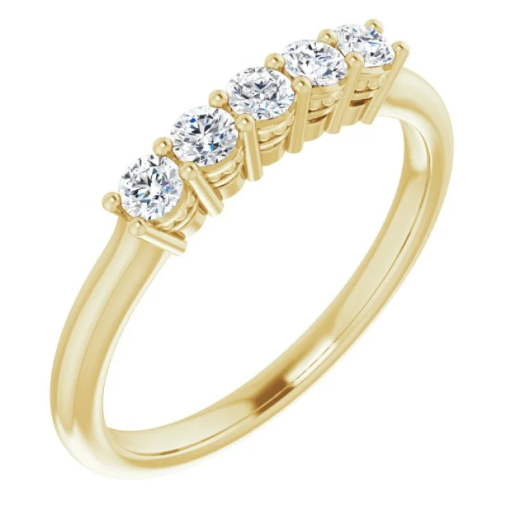 women’s custom ring-14K Yellow 1/3 CTW Natural Diamond Anniversary Band