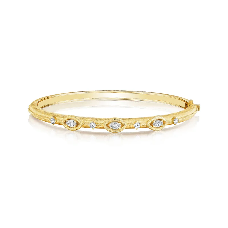 women’s gemstone cuff-Diamond Bangle