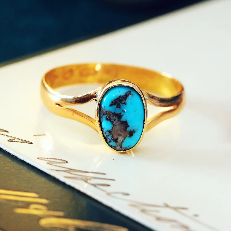 women’s engagement and wedding ring-Adorable Date 1887 Turquoise Ring