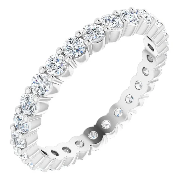 women’s fashion jewelry ring-14K White 3/4 CTW Lab-Grown Diamond Eternity Band Size 7