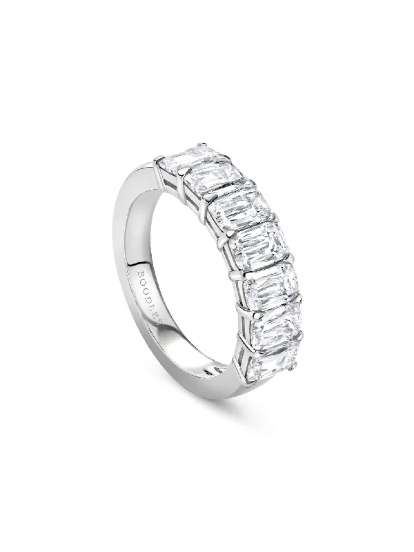 women’s chunky fashion ring-Ashoka Diamond Seven Stone Half Platinum Eternity Ring