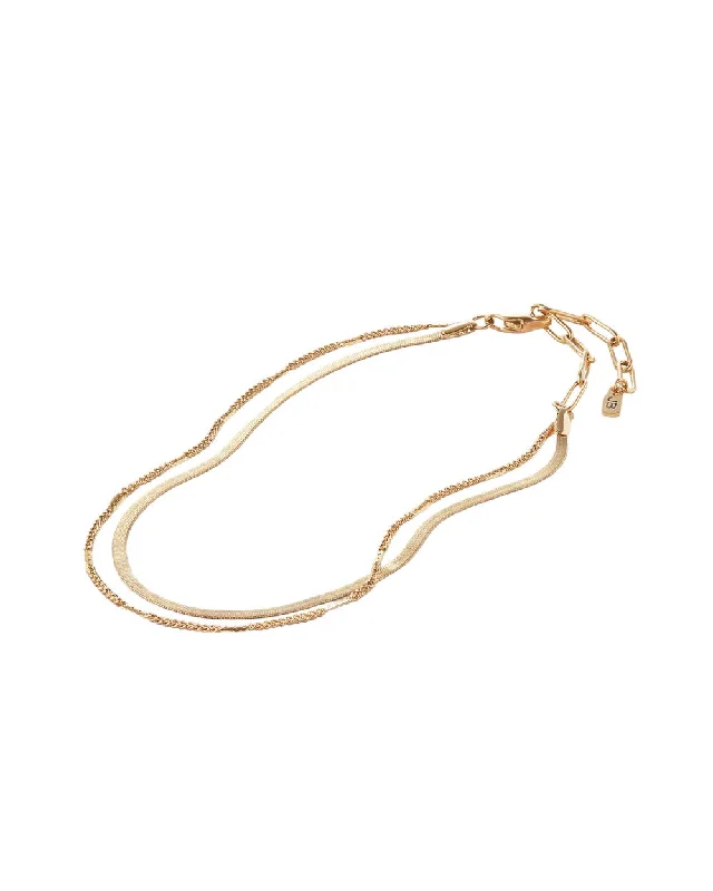 women’s silver bracelet-Surfside Anklet - Gold