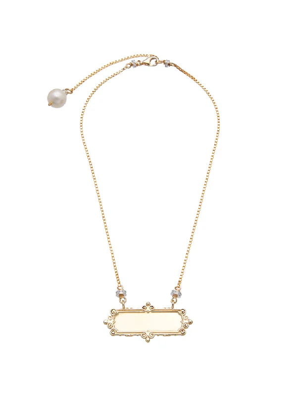 women’s solitaire necklace-Gold Scroll Necklace