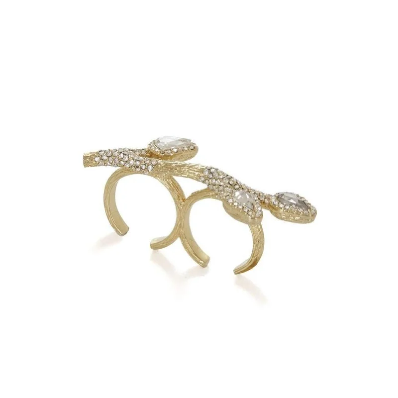 women’s halo diamond ring-Pave Branch Ring