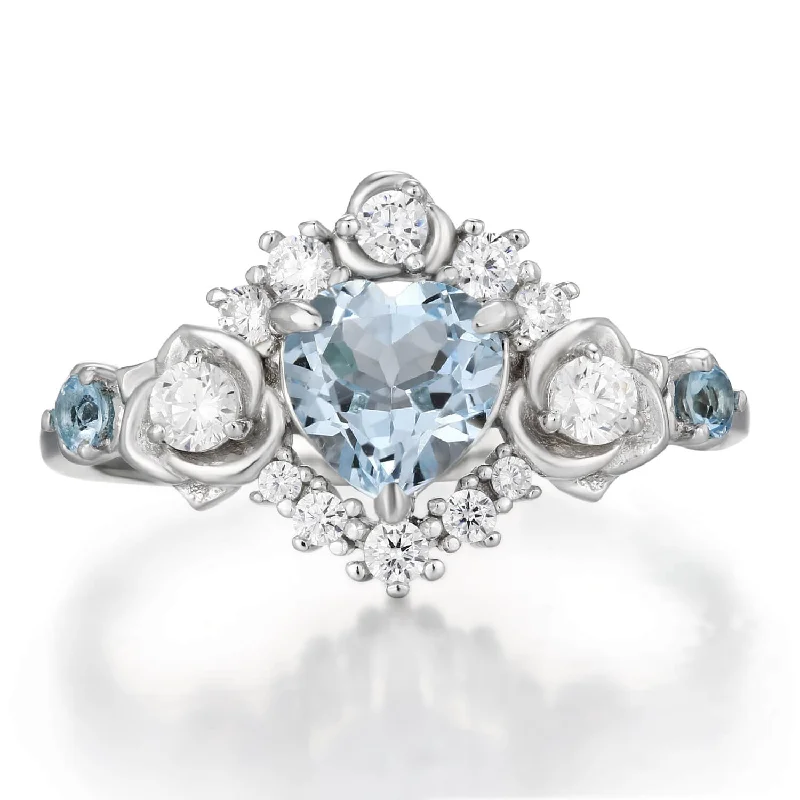 women’s gold-plated ring-Oceana Blue Topaz Ring