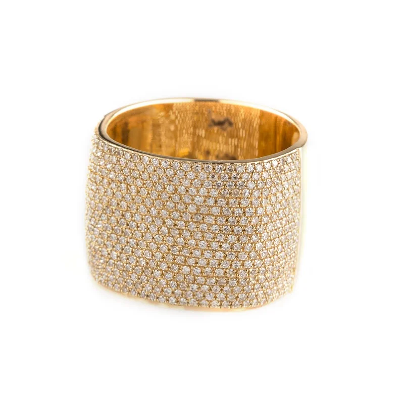 women’s personalized ring-Eira Pave Cube Ring