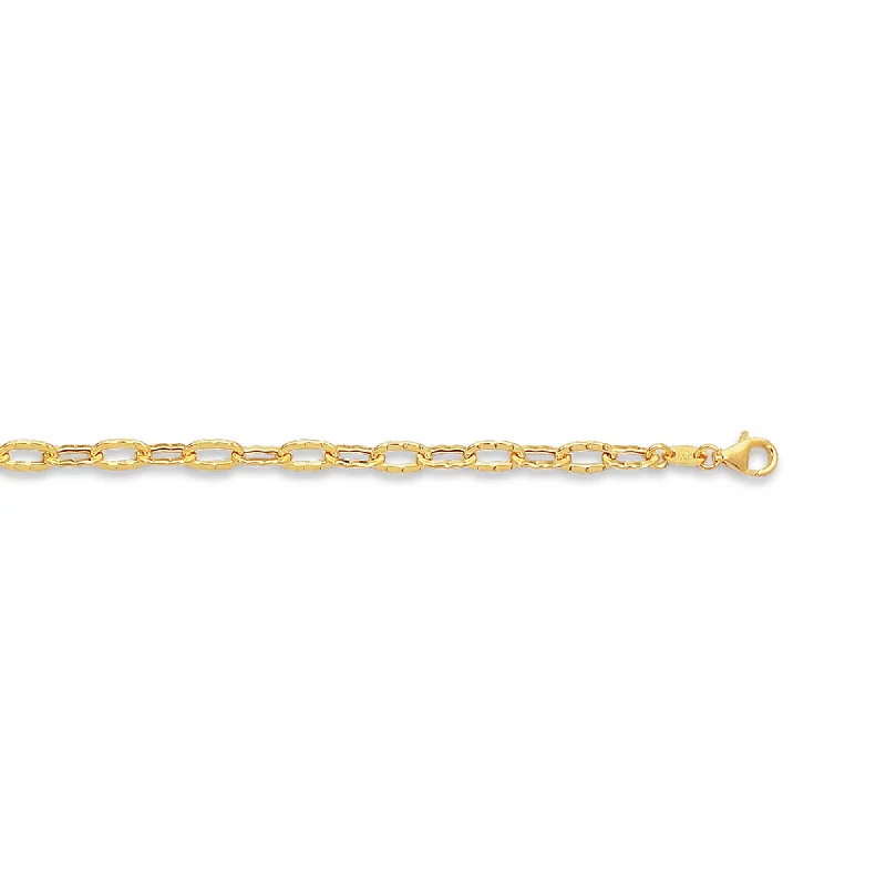 women’s twisted bracelet-14K Gold Textured Cable Anklet