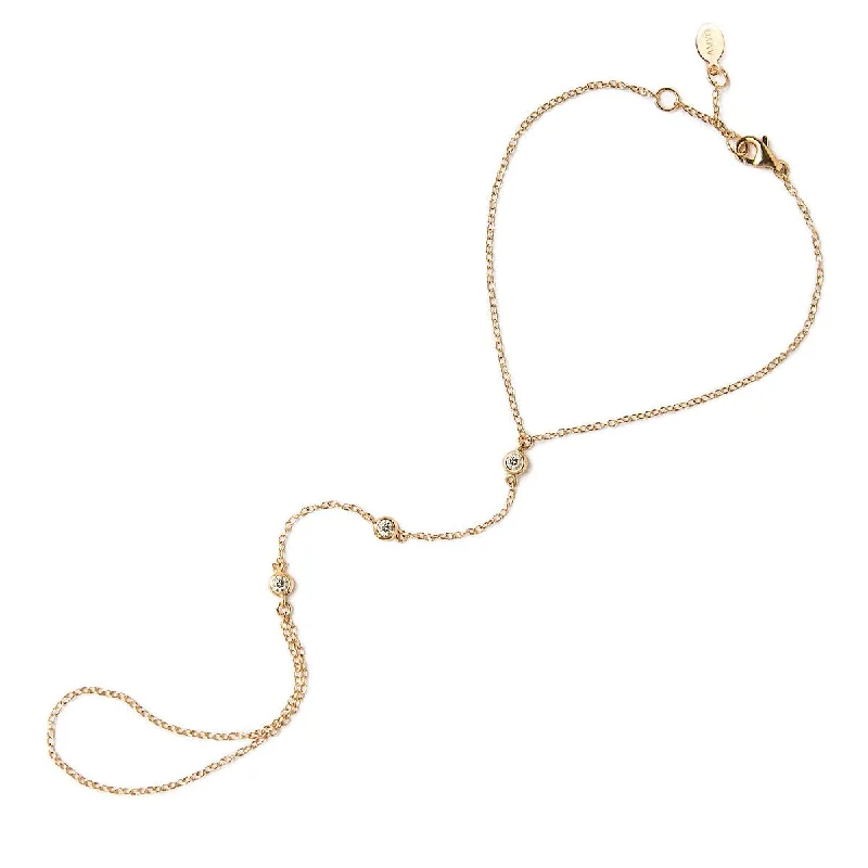 women’s minimalistic bracelet-Dainty Crystal Handchain