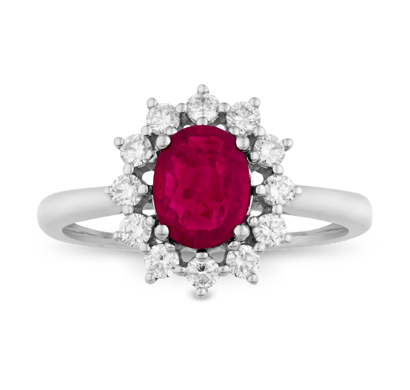 women’s chunky fashion ring-Untreated Ruby Ring, 1.02 carats