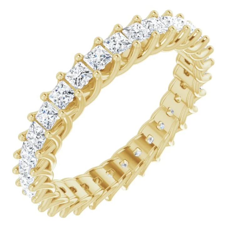 women’s oval-shaped ring-14K Yellow 1 1/2 CTW Diamond Eternity Band