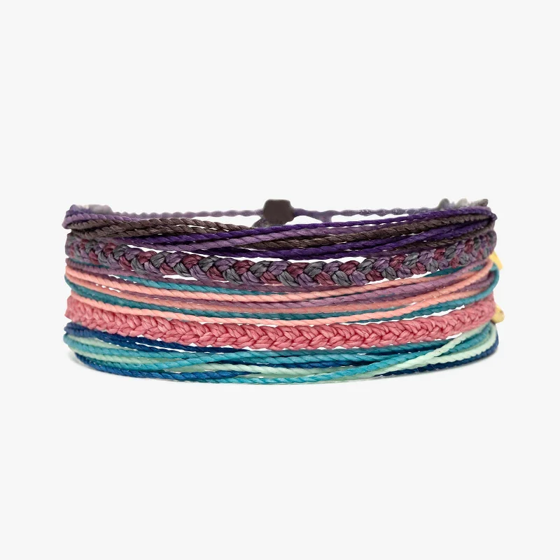 women’s chunky bracelet-Purple Sunset Friendship 5 Pack