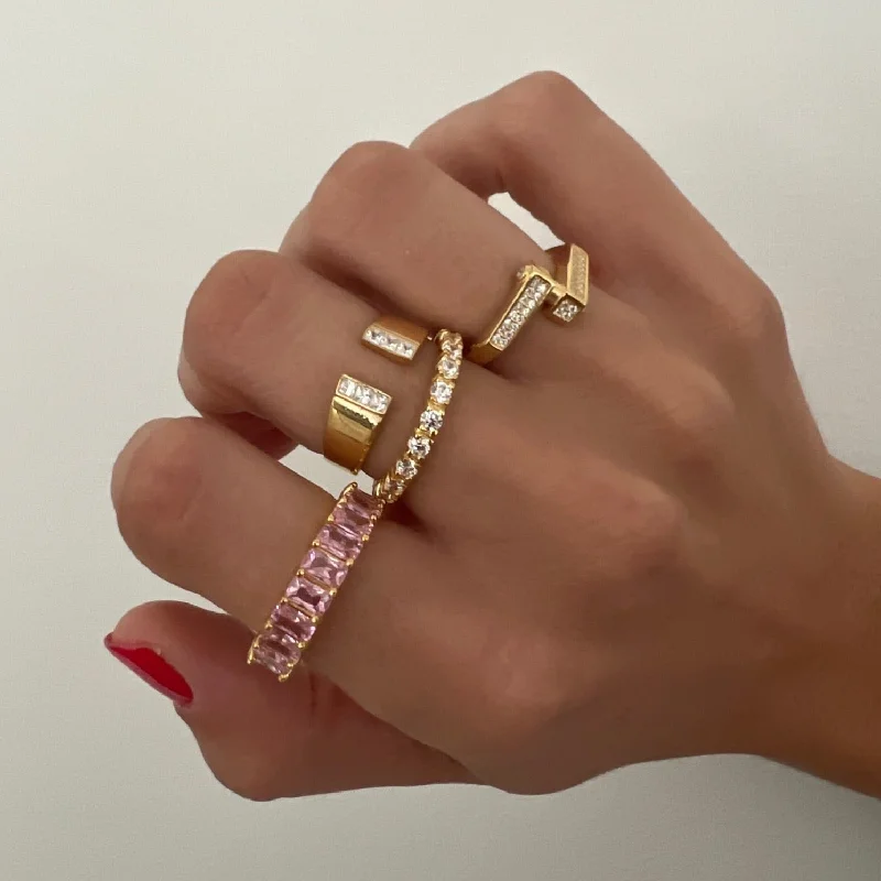 women’s halo ring-Pink Coco Ring