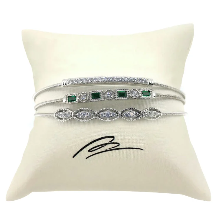 women’s bracelet set-Emerald Stack