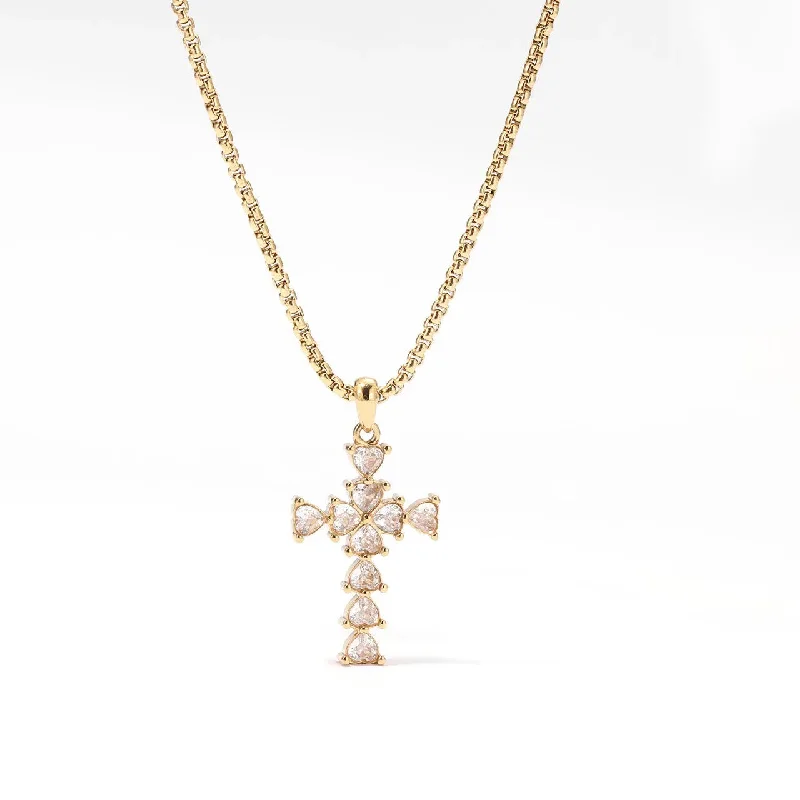 women’s initial necklace-Heart of Faith Necklace