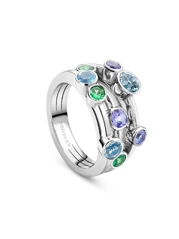 women’s diamond ring-Raindance Watercolour White Gold Ring