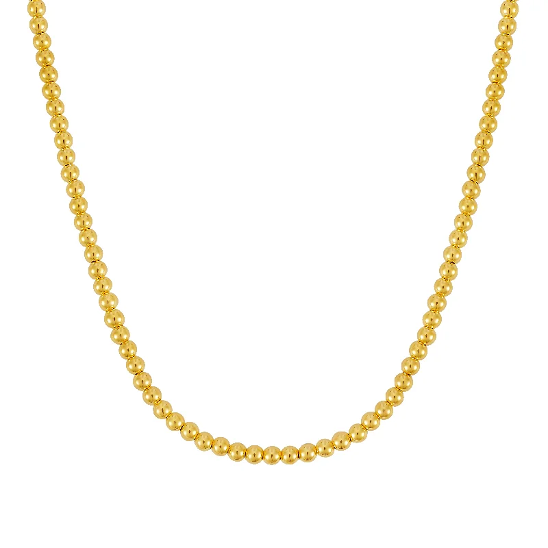 women’s designer bracelet-14K Gold 4mm Bead Chain