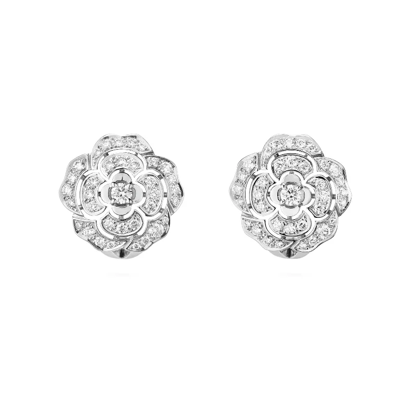 women’s fashion earrings-Bouton De Camélia Earrings