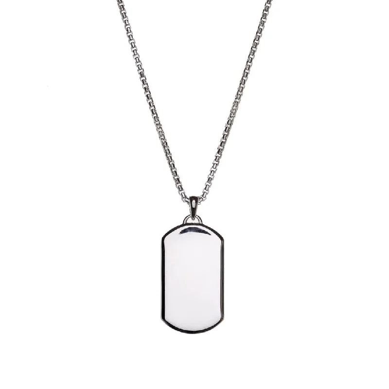 women’s pendant necklace-Dog Tag Necklace