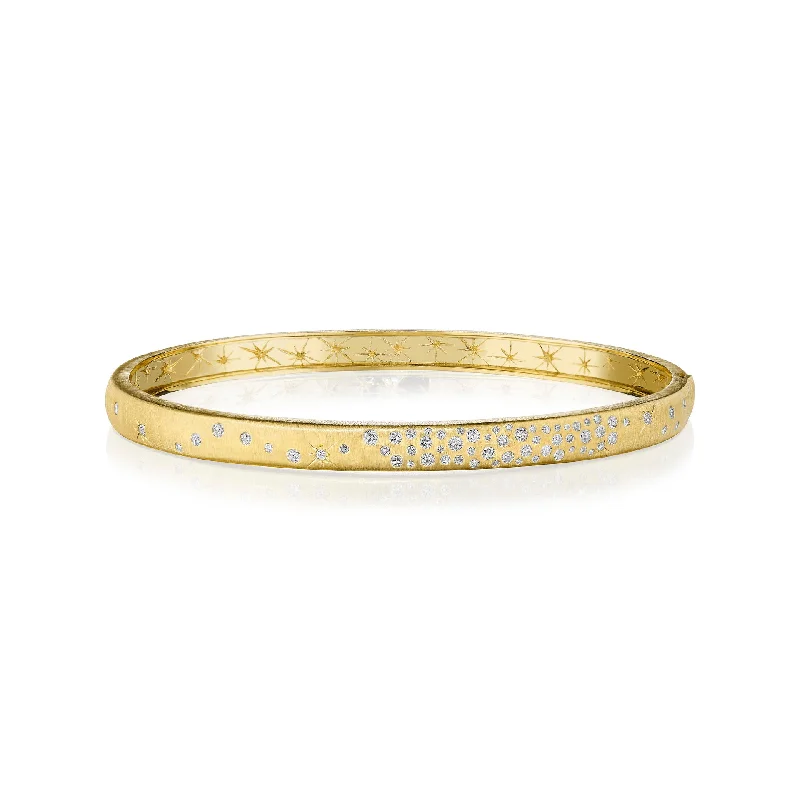 women’s pearl bangle-18k Yellow Gold Thin Galaxy Bangle