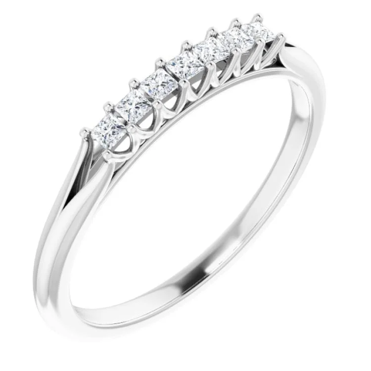 women’s engagement ring-Platinum 1/6 CTW Natural Diamond Anniversary Band