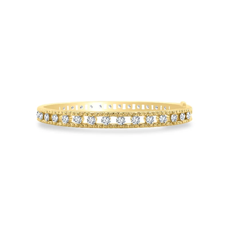 women’s slim bracelet-Diamond Cage Bangle