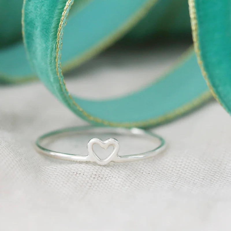 women’s statement cocktail ring-Heart Stacking Ring by Christina Kober