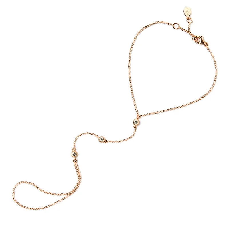 women’s chain bracelet-Dainty Crystal Handchain