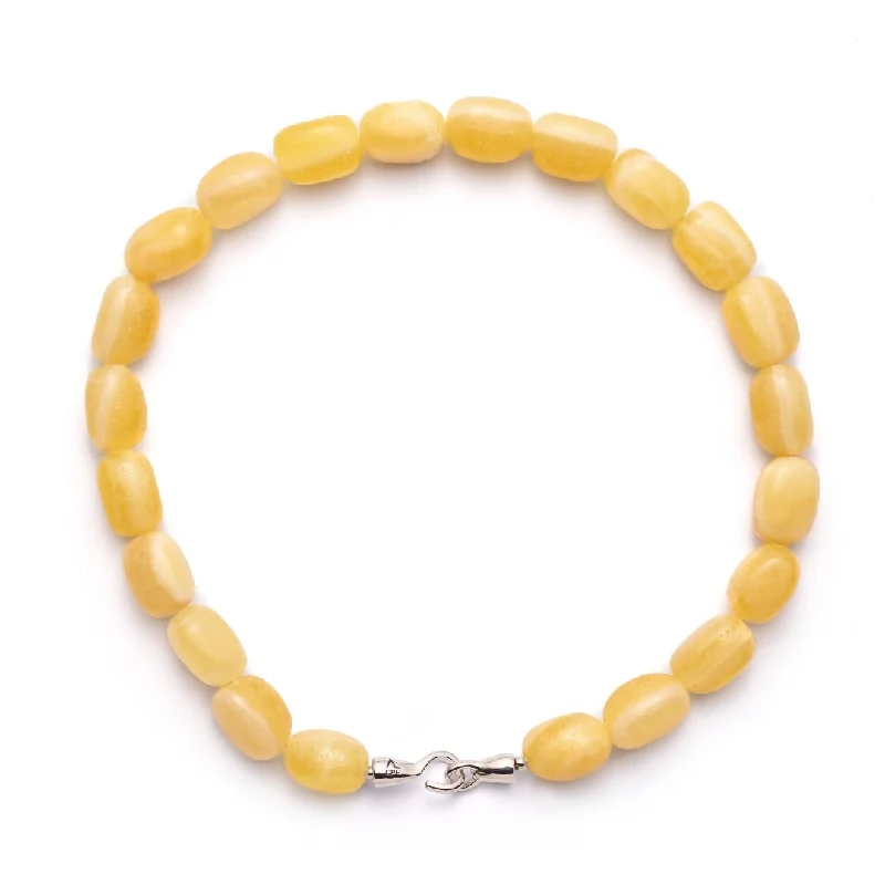 women’s animal-shaped necklace-Chunky Calcite Necklace