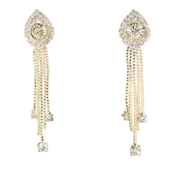 women’s trendy earrings-Eugenia Austrian Stone Gold Plated Dangle Earrings