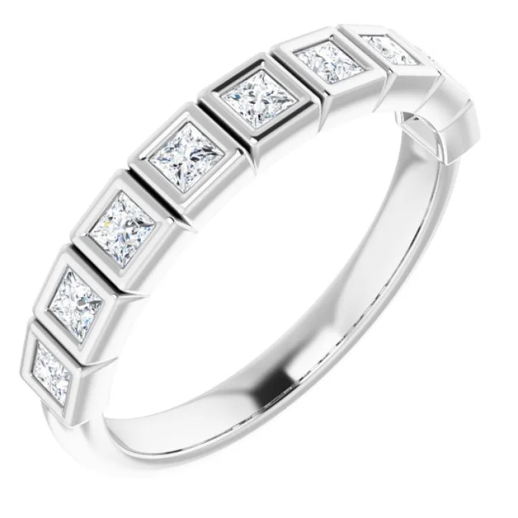 women’s eternity ring-Platinum 5/8 CTW Natural Diamond Anniversary Band