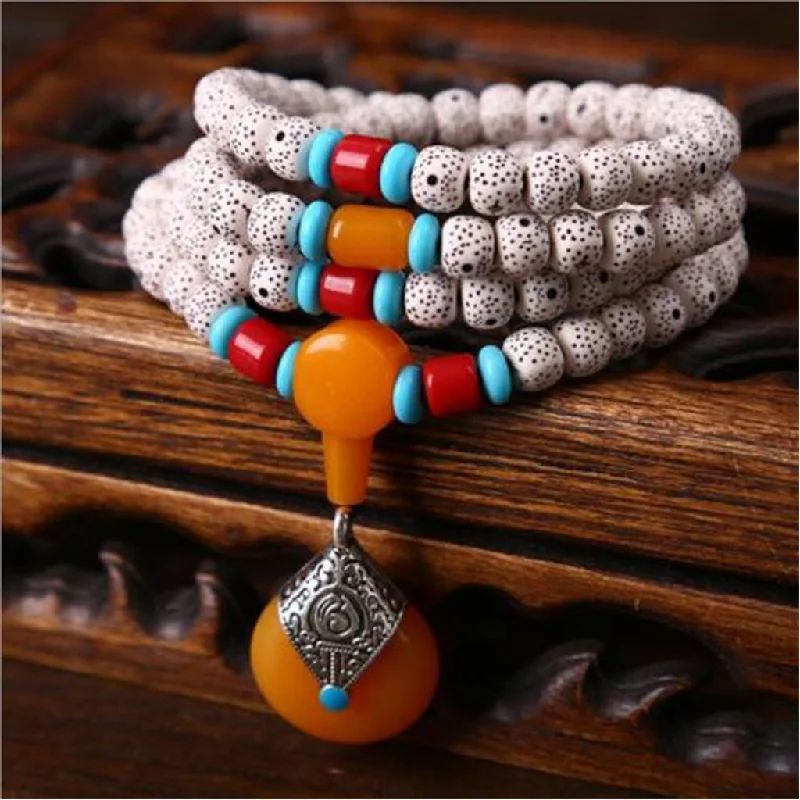 women’s trendy bracelet-Bodhi Seeds Tibetan Mala