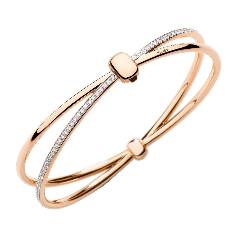 women’s stackable bangle-Together Bangle with Diamonds