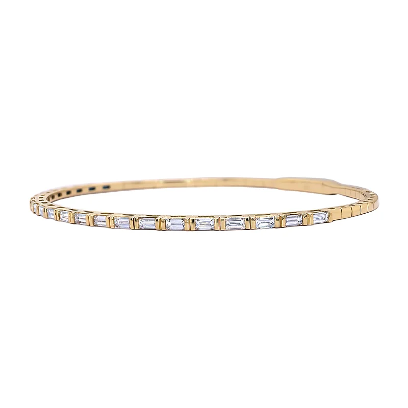 women’s polished bracelet-Diamond Flex Bangle