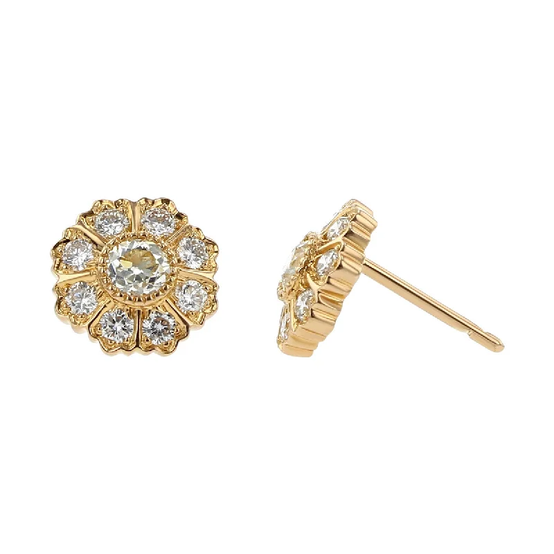 women’s halo earrings-The Camelia Earrings