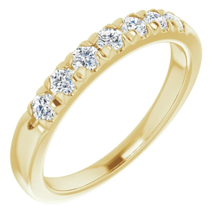 women’s rose gold ring-14K Yellow 3/8 CTW Natural Diamond Anniversary Band