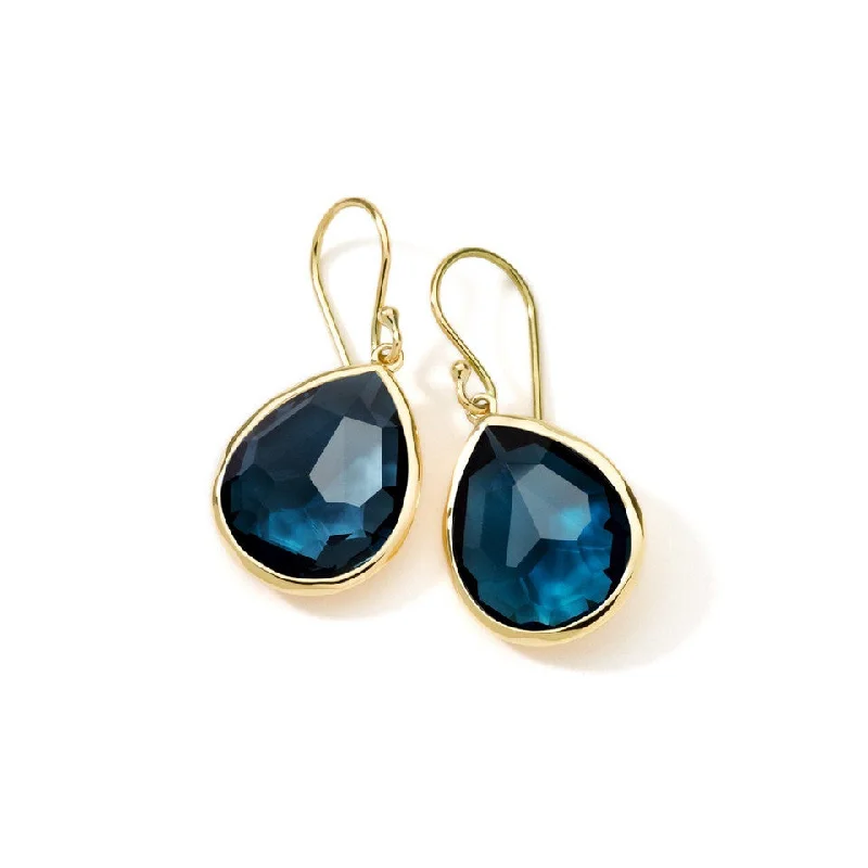 women’s chandelier earrings-London Blue Topaz Rock Candy Medium Teardrop Earrings