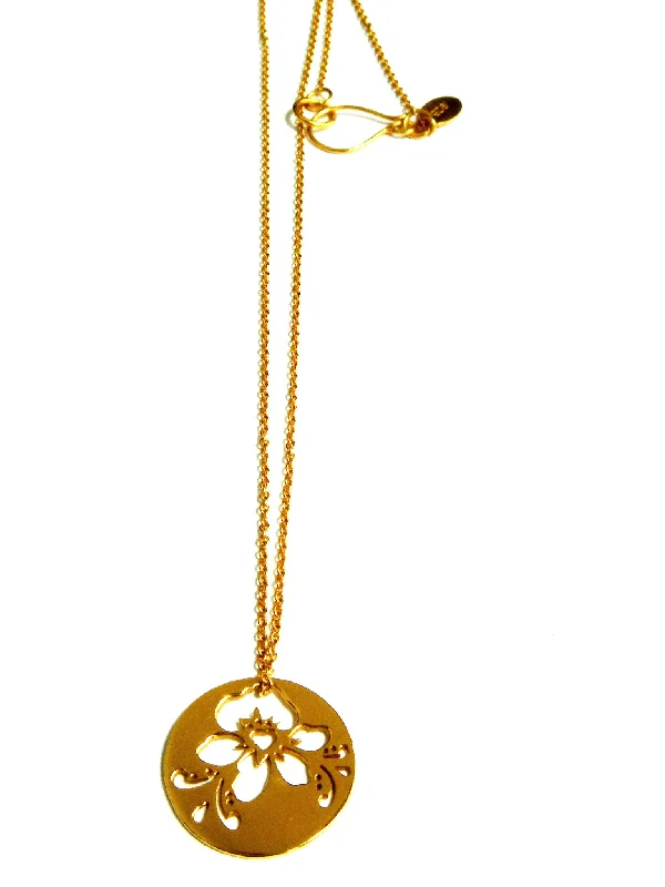 women’s romantic necklace-09.Flowerdisc Necklace