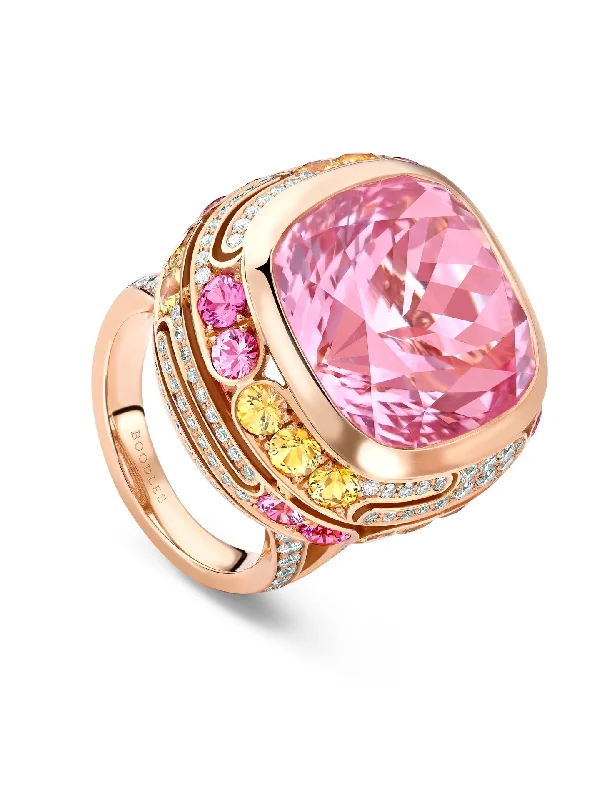 women’s diamond ring-The Boodles National Gallery Collection - Play of Light Morganite Ring