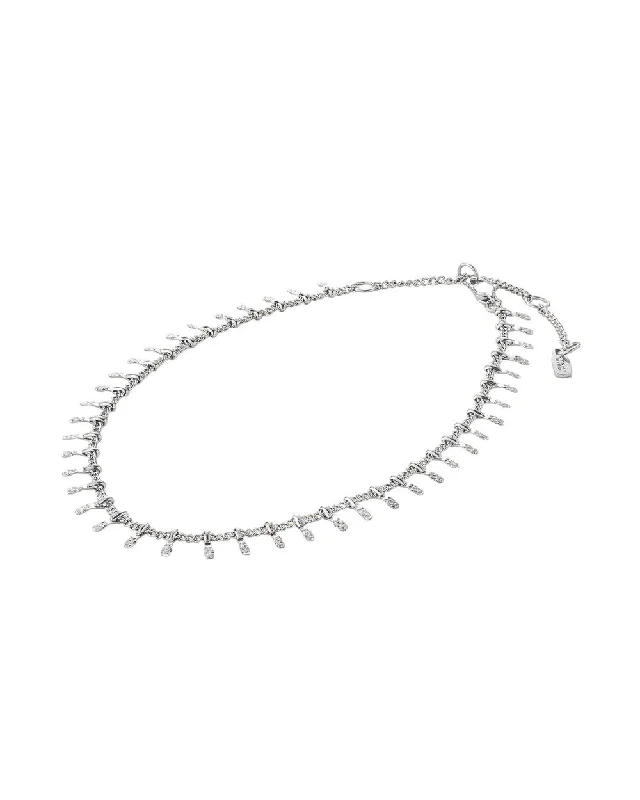 women’s bangle bracelet-Lumi Anklet - Silver