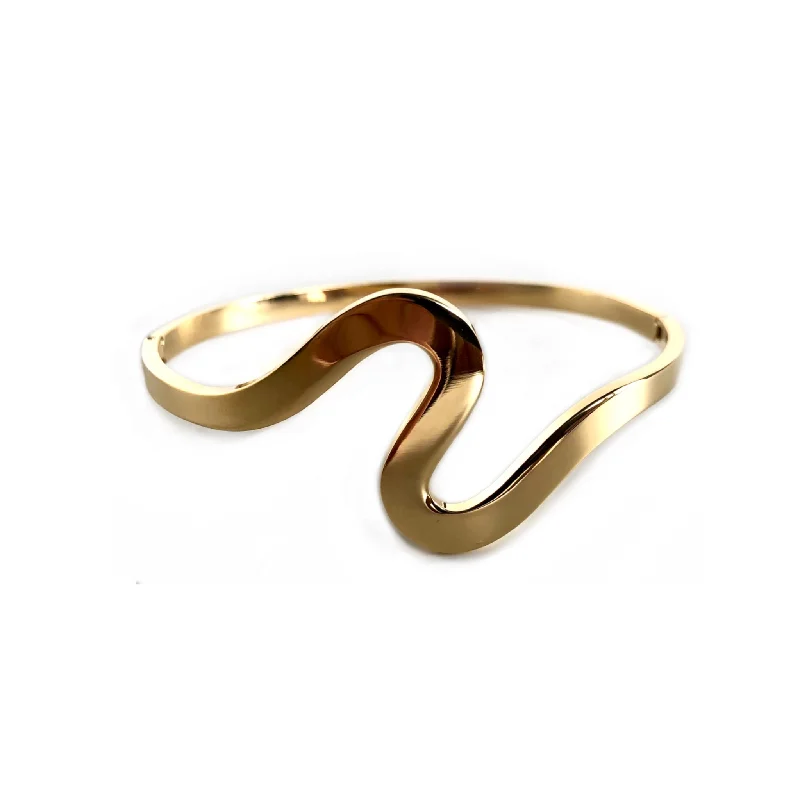 women’s antique bracelet-Wave Bangle