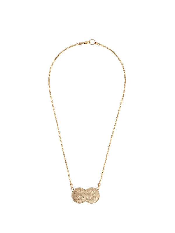 women’s classic chain necklace-Gold Medium Saint George Necklace